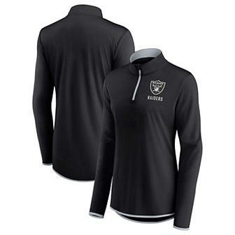 Women's Fanatics Branded Black Las Vegas Raiders Worth the Drive Quarter-Zip Top