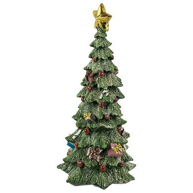 10" Glittered Christmas Tree With a Star Tabletop Decoration