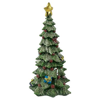 10" Glittered Christmas Tree With a Star Tabletop Decoration
