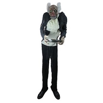 5.5' Led Lighted Animated Butler With Sound Halloween Decoration
