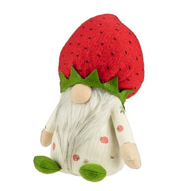 9.5" Green and Red Boy Springtime Strawberry Gnome