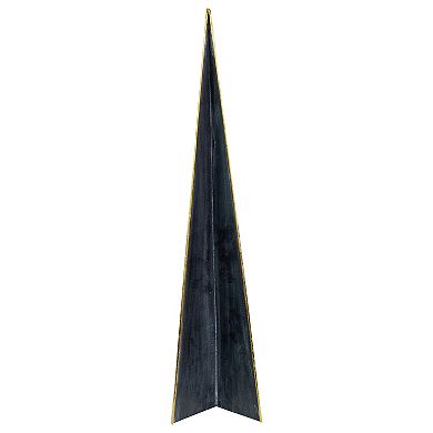 15" Blue and Gold Triangular Christmas Tree Tabletop Decor