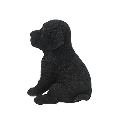 6.5" Black Labrador Puppy Decorative Outdoor Figurine