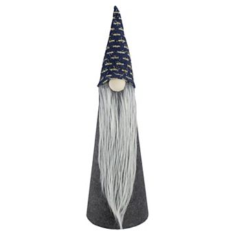 20" Gray and Blue Cone Gnome Christmas Tabletop Decor
