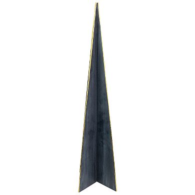 20" Blue and Gold Triangular Christmas Tree Tabletop Decor