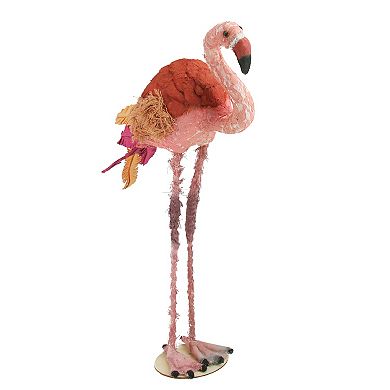 21.5" Tropical Textured Pink Flamingo Table Top Decoration