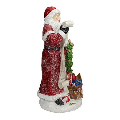 11.5" Santa Claus with Nice and Naughty List Christmas Tabletop Figurine