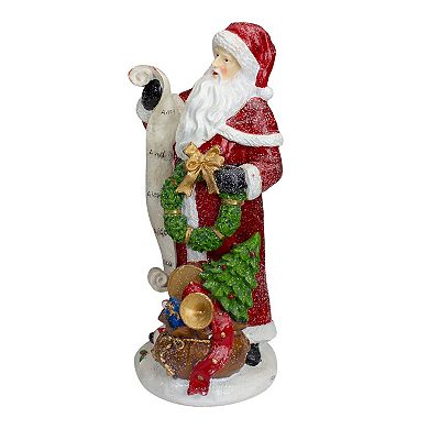 11.5" Santa Claus with Nice and Naughty List Christmas Tabletop Figurine
