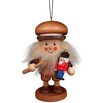 4" Brown and White Christian Ulbricht Nutcracker Maker Ornament Decoration