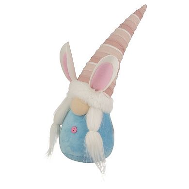13" Blue and Pink Girl Easter Bunny Gnome