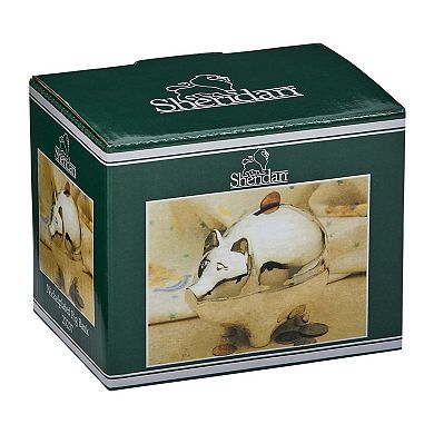 5" Metallic Silver Nickel-Plated Large Piggy Coin Bank