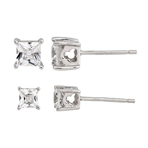 DiamonLuxe Sterling Silver 2.17-ct. T.W. Simulated Diamond Stud Earring Set