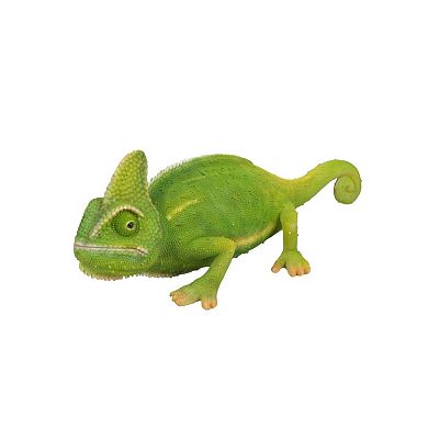 10" Vibrant Green Chameleon Outdoor Garden Figurine