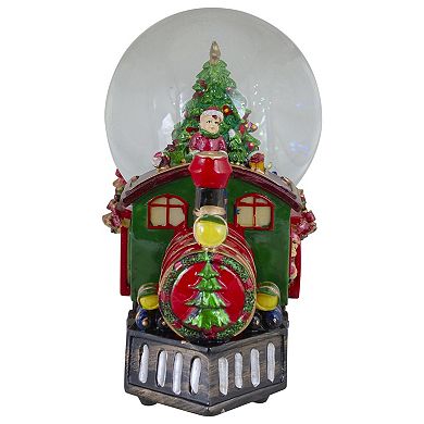 8 Christmas Train with Tree Musical Snow Globe Tabletop Decoration