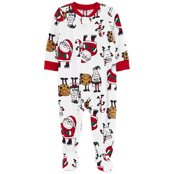 Baby Carter's Santa Cookies One-Piece Footed Pajamas