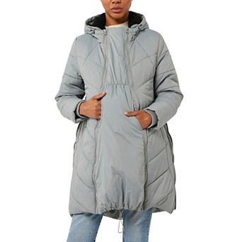 3 in Harper Maternity Cocoon Puffer Coat