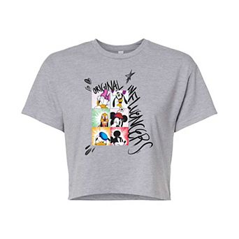 Disney's Mickey Mouse & Friends Juniors' Original Influencers Cropped Graphic Tee