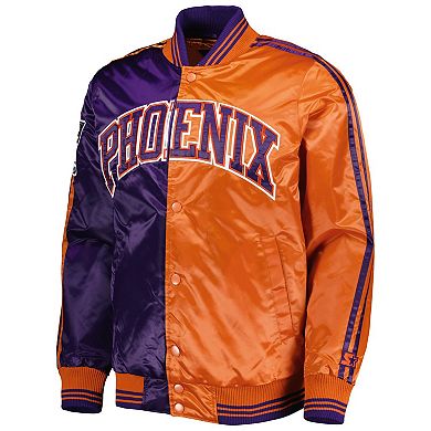 Men's Starter Purple/Orange Phoenix Suns Fast Break Satin Full-Snap Jacket