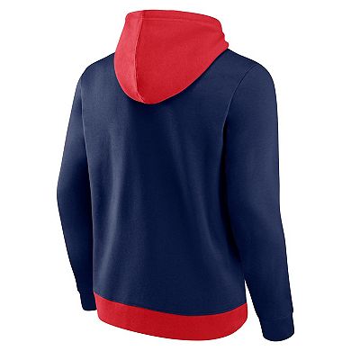 Men's Fanatics Branded Red/Navy Washington Nationals Chip In Team Pullover Hoodie