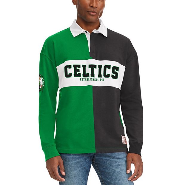 Men's Tommy Jeans Green/Black Boston Celtics Ronnie Rugby Long Sleeve T- Shirt