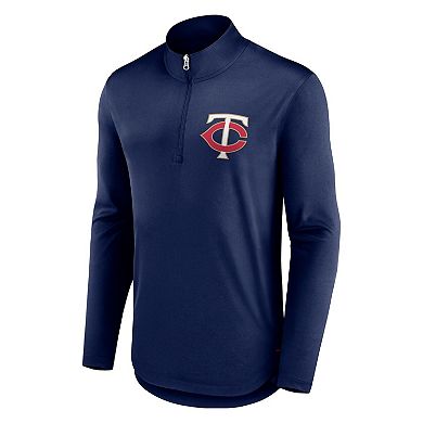 Men's Fanatics Branded Navy Minnesota Twins Tough Minded Quarter-Zip Jacket
