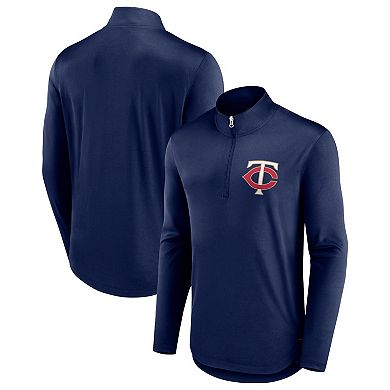 Men's Fanatics Branded Navy Minnesota Twins Tough Minded Quarter-Zip Jacket
