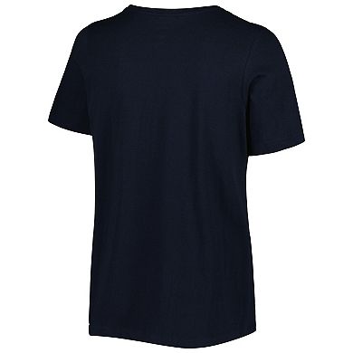 Women's Navy Boston Red Sox Plus Size Team Scoop Neck T-Shirt