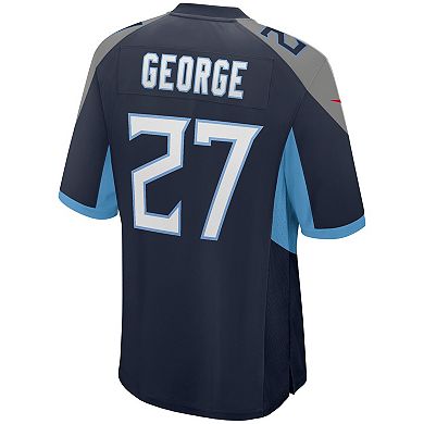Men's Nike Eddie George Navy Tennessee Titans Game Retired Player Jersey