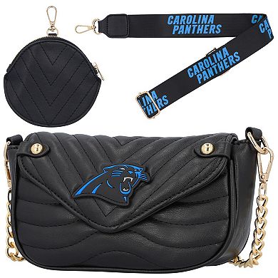 Women's Cuce Carolina Panthers Vegan Leather Strap Bag