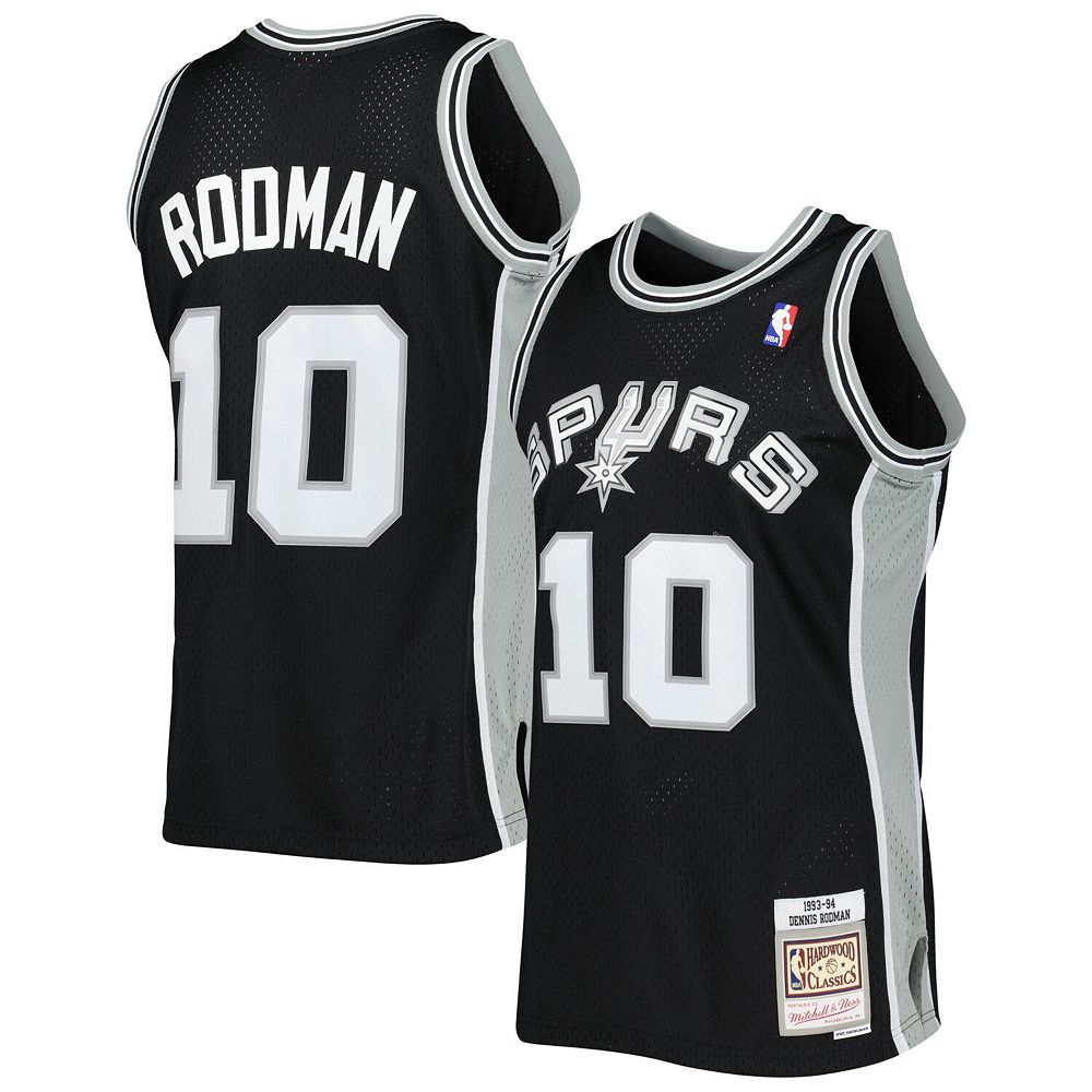 Men's Mitchell & Ness Dennis Rodman Black San Antonio Spurs 1993
