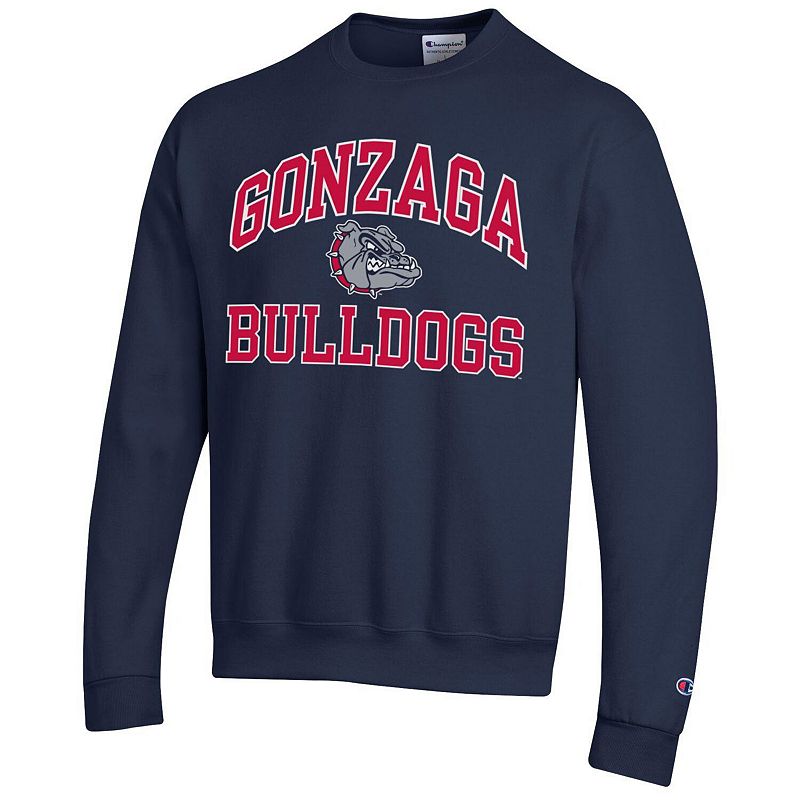 Mens Champion Navy Gonzaga Bulldogs High Motor Pullover Sweatshirt, Size: 