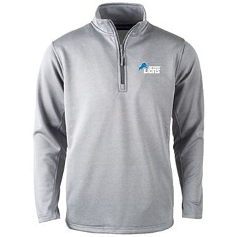 Men's Dunbrooke Heather Gray Detroit Lions All-Star Tech Quarter-Zip Top
