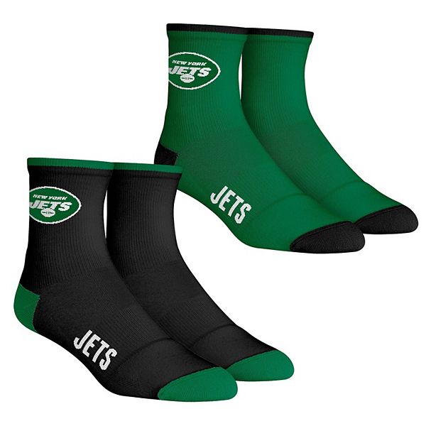 Men's Rock Em Socks New York Jets Core Team 2-Pack Quarter Length