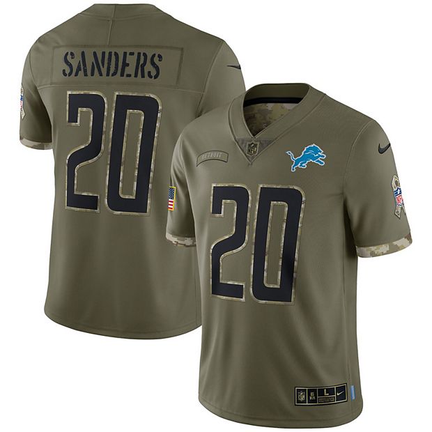 Barry Sanders Detroit Lions military salute to service Jersey