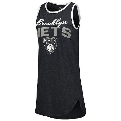 Women's Concepts Sport Black Brooklyn Nets Sleeveless Nightshirt