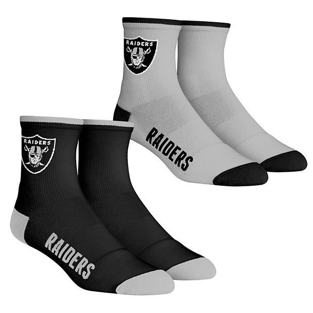 Men's Las Vegas Raiders Rock Em Socks Core Team 2-Pack Quarter Length Sock  Set