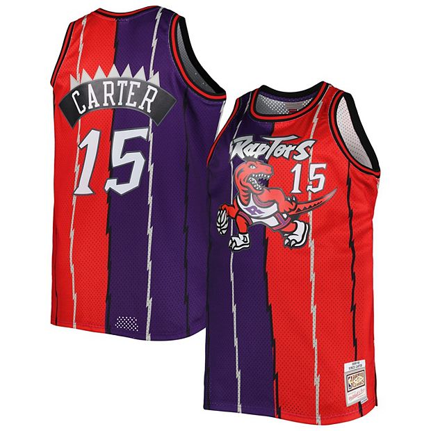 Men's Mitchell & Ness Vince Carter Purple/Red Toronto Raptors Big