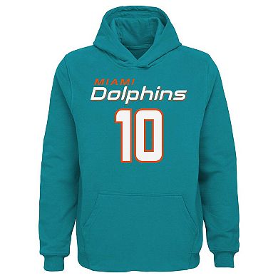 Youth Tyreek Hill Aqua Miami Dolphins Mainliner Player Name & Number ...