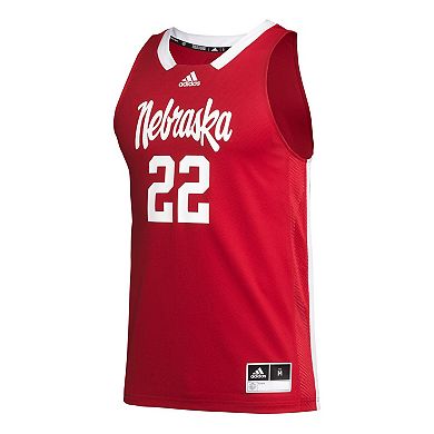 Men's adidas #22 Scarlet Nebraska Huskers Swingman Jersey