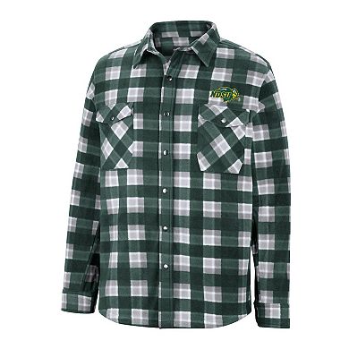 Men's Colosseum Green NDSU Bison Ellis Full-Snap Jacket
