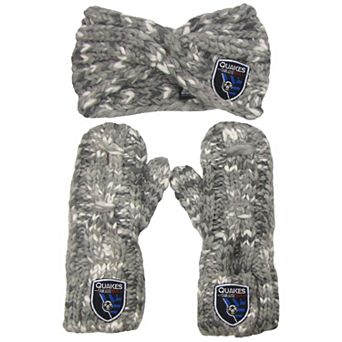 Women's ZooZatz San Jose Earthquakes Marled Headband and Mittens Set