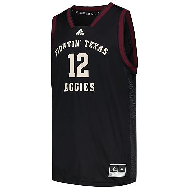 Men's adidas #12 Black Texas A&M Aggies Team Swingman Jersey