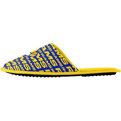 Youth FOCO Los Angeles Rams Scuff Wordmark Slide Slippers