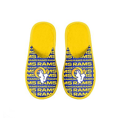 Youth FOCO Los Angeles Rams Scuff Wordmark Slide Slippers