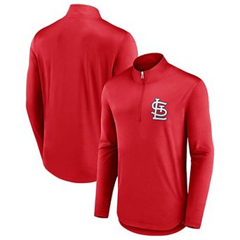 Men's Fanatics Branded Red St. Louis Cardinals Tough Minded Quarter-Zip Jacket