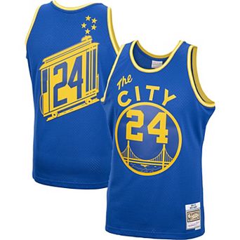 Men's Mitchell & Ness Rick Barry Royal Golden State Warriors 2001/02 Hardwood Classics Swingman Jersey