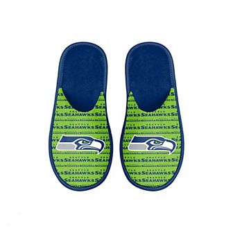 Youth FOCO Seattle Seahawks Scuff Wordmark Slide Slippers