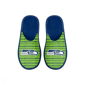 Youth FOCO Seattle Seahawks Scuff Wordmark Slide Slippers