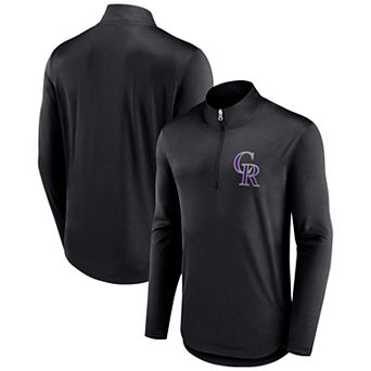 Men's Fanatics Branded Black Colorado Rockies Tough Minded Quarter-Zip Jacket