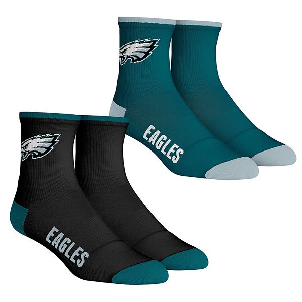 Men's Rock Em Socks Philadelphia Eagles Core Team 2Pack Quarter Length